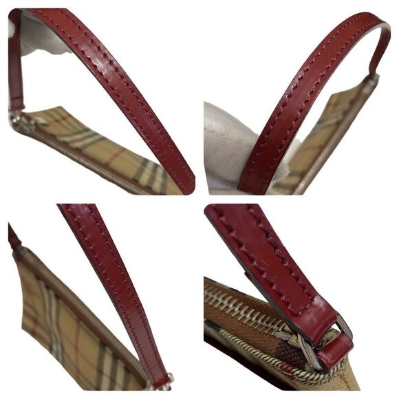 BURBERRY Nova Check Pvc Leather Handbag Shoulder Bag 💼 - Picture 9 of 17